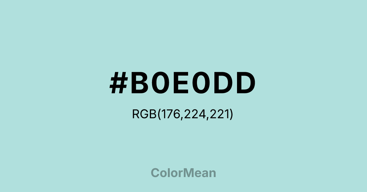 #B0E0DD color swatch