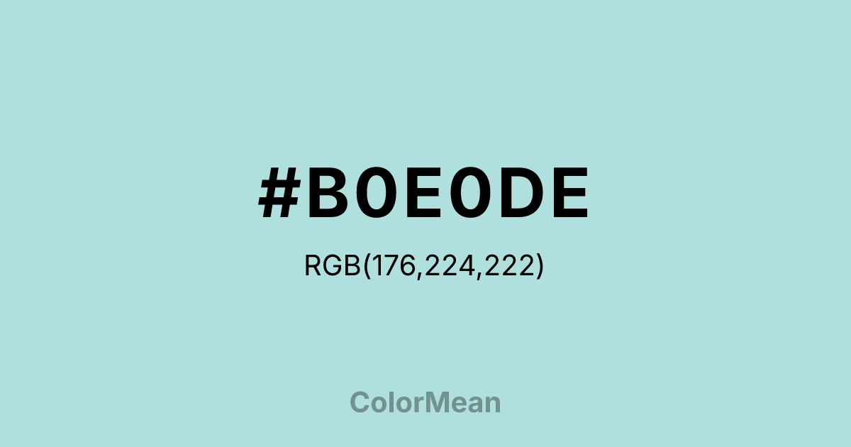 #B0E0DE color swatch