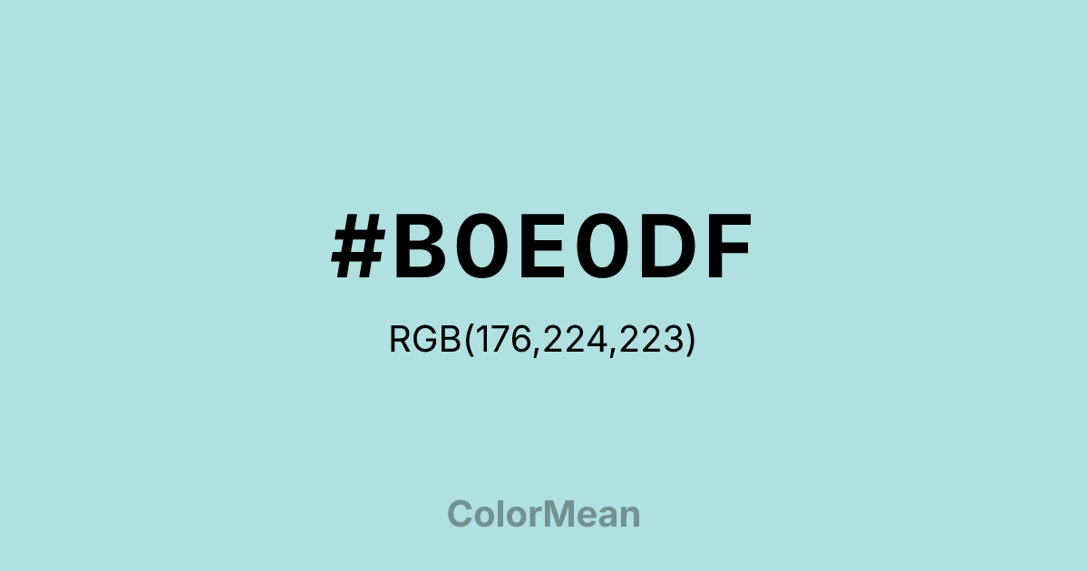 #B0E0DF color swatch