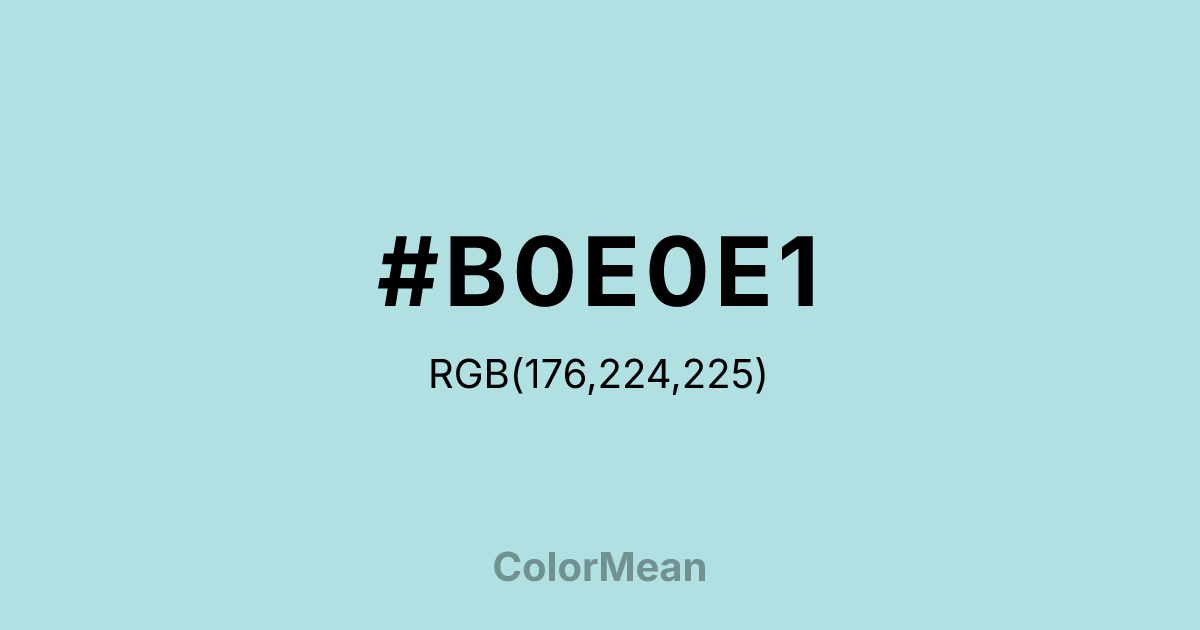 #B0E0E1 color swatch