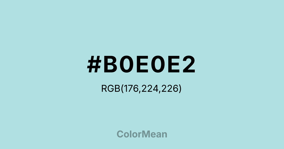 #B0E0E2 color swatch