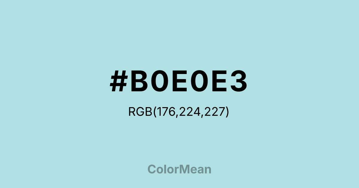 #B0E0E3 color swatch