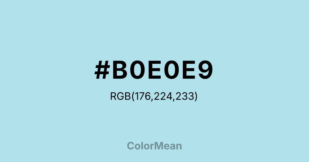 #B0E0E9 color swatch