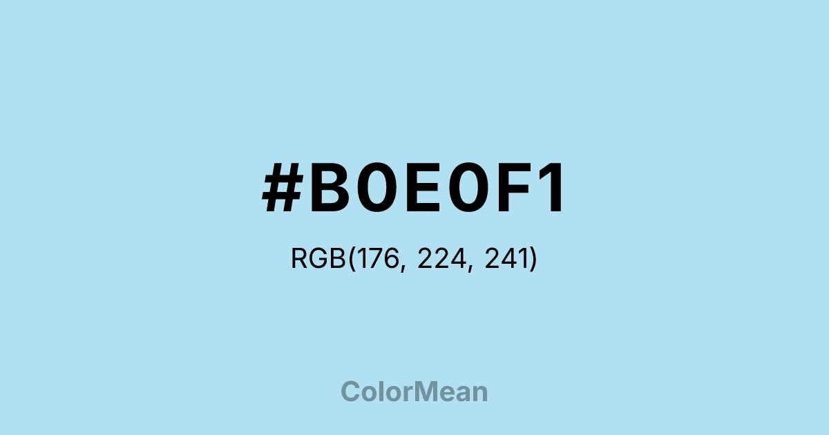 #B0E0F1 color swatch