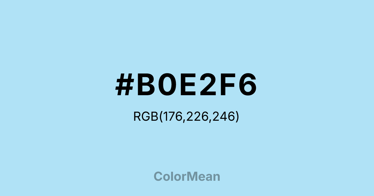 #B0E2F6 color swatch