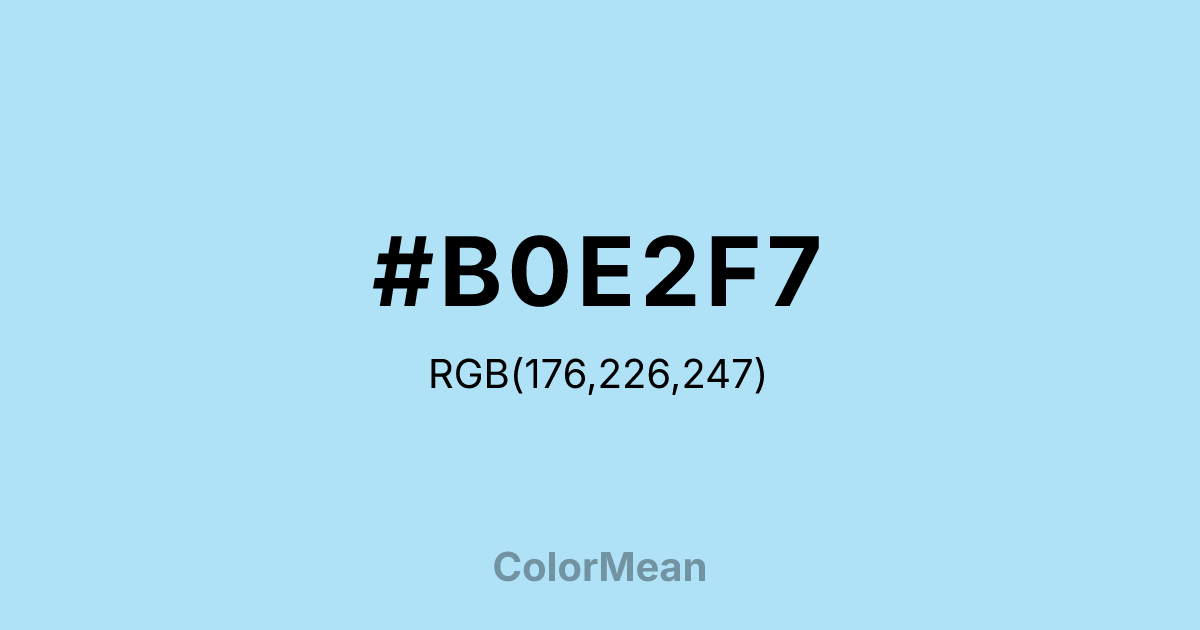 #B0E2F7 color swatch