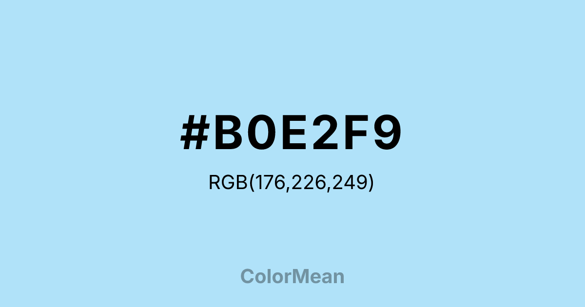 #B0E2F9 color swatch