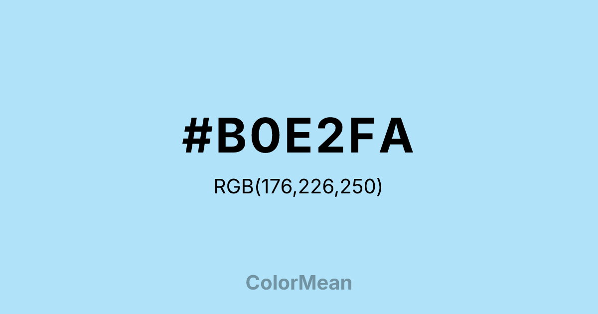 #B0E2FA color swatch