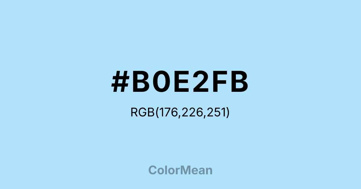 #B0E2FB color swatch