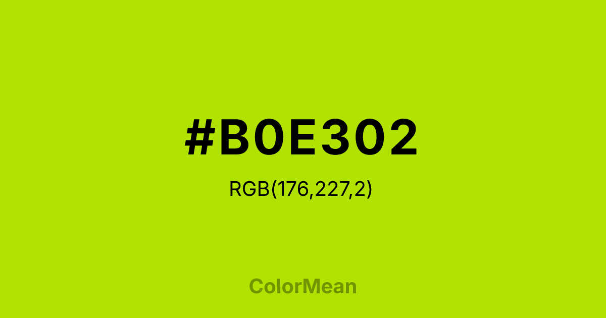 #B0E302 color swatch