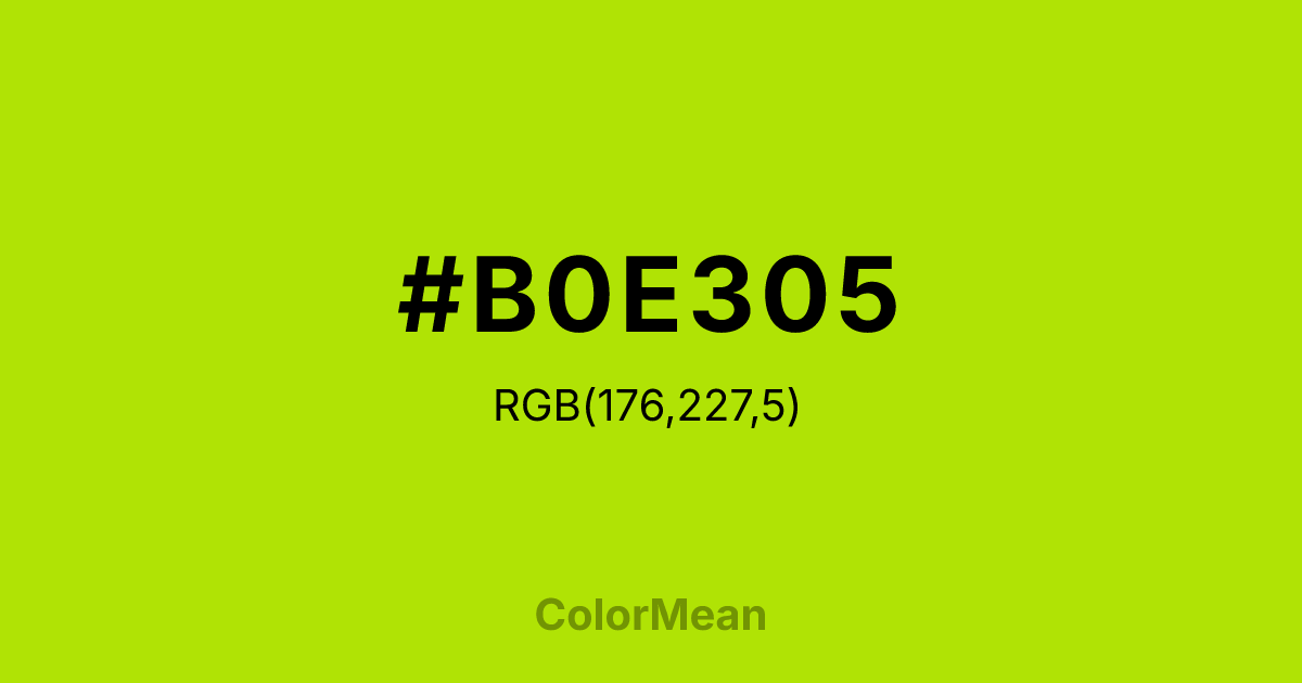 #B0E305 color swatch