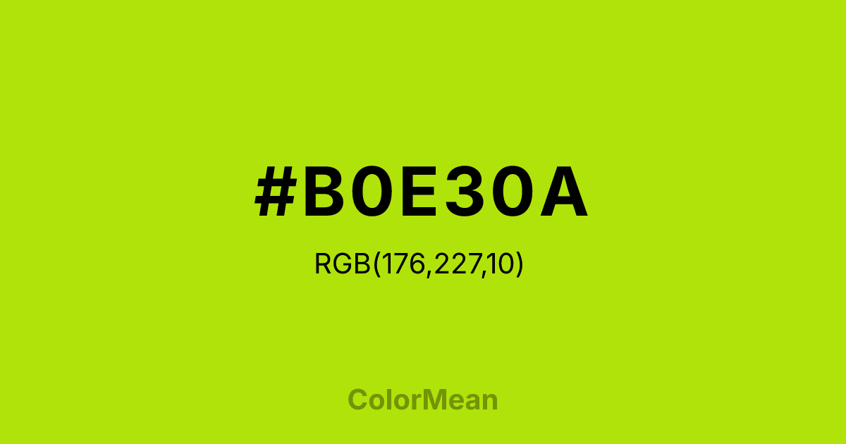 #B0E30A color swatch