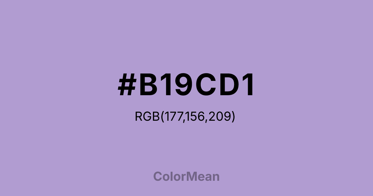 #B19CD1 color swatch