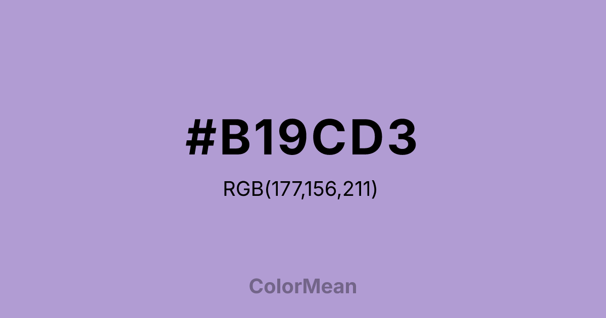 #B19CD3 color swatch