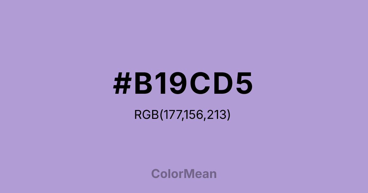 #B19CD5 color swatch