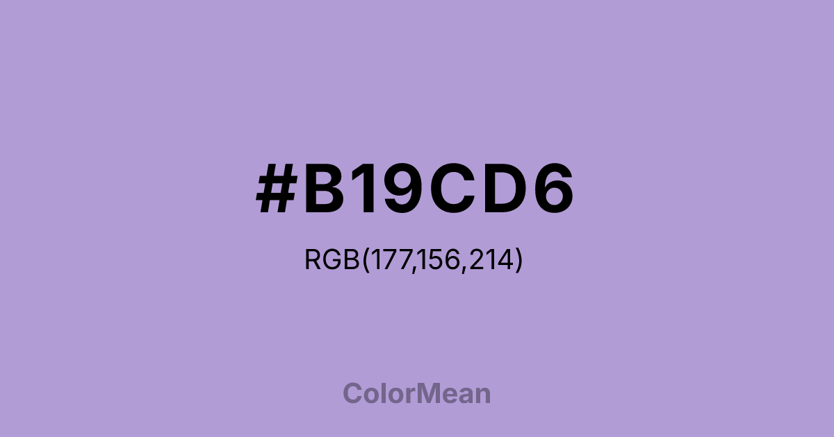 #B19CD6 color swatch