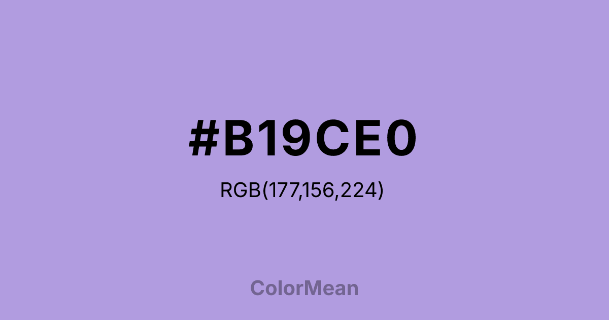#B19CE0 color swatch