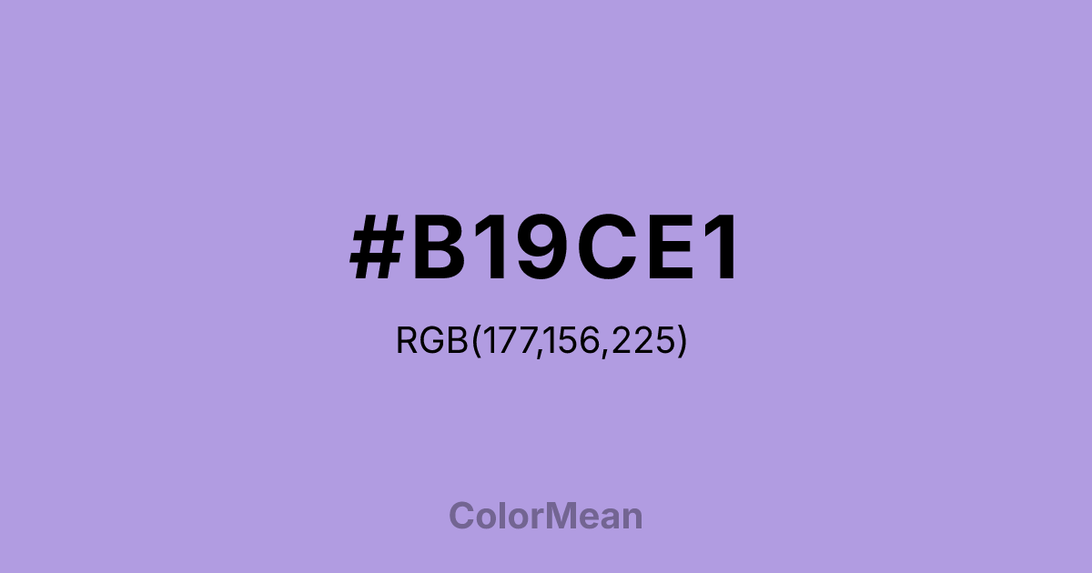 #B19CE1 color swatch