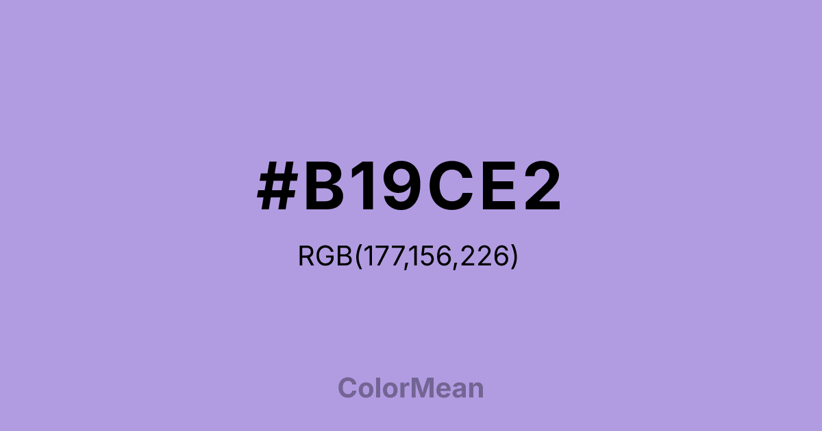 #B19CE2 color swatch
