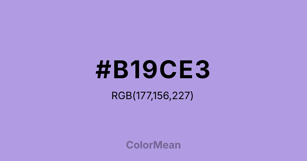 #B19CE3 color swatch