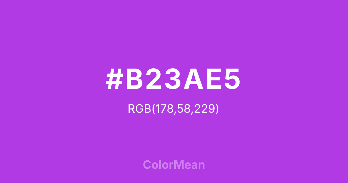 #B23AE5 color swatch