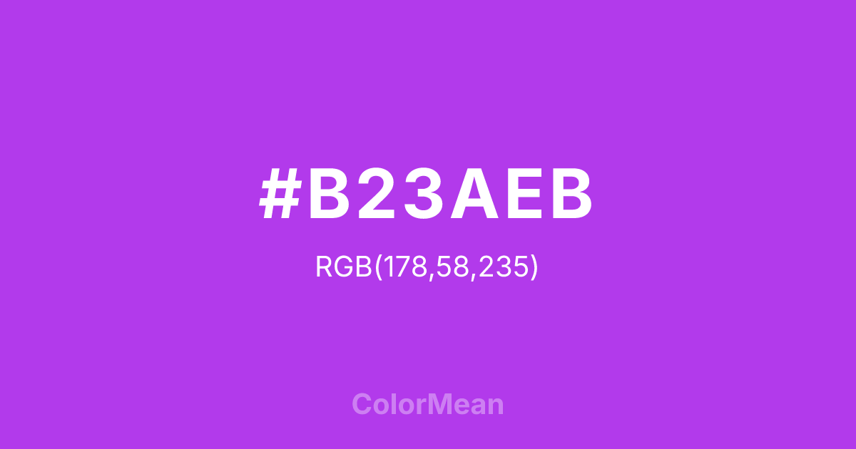 #B23AEB color swatch