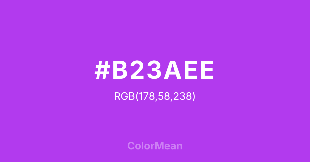 #B23AEE color swatch