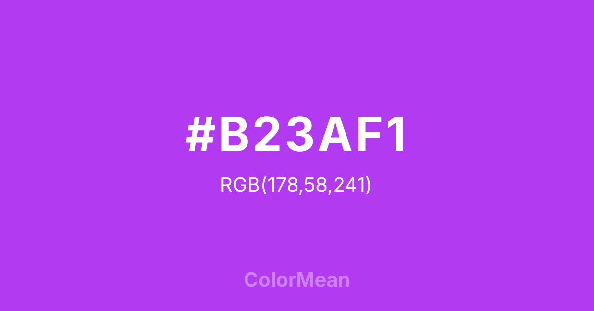 #B23AF1 color swatch
