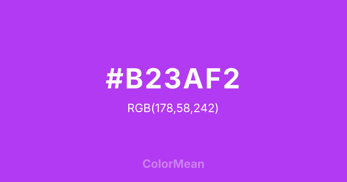 #B23AF2 color swatch