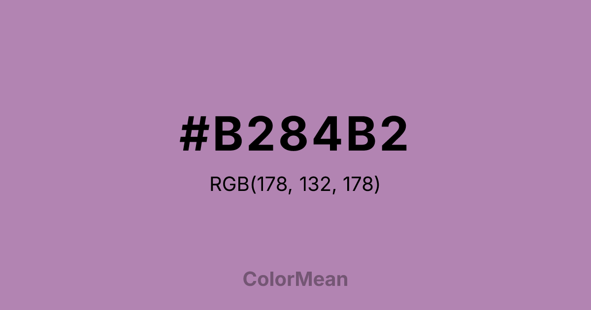 #B284B2 color swatch