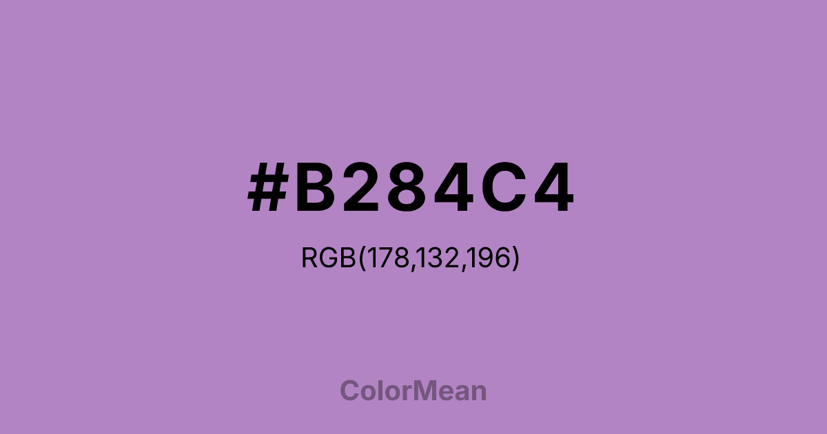 #B284C4 color swatch