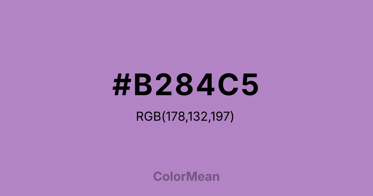 #B284C5 color swatch