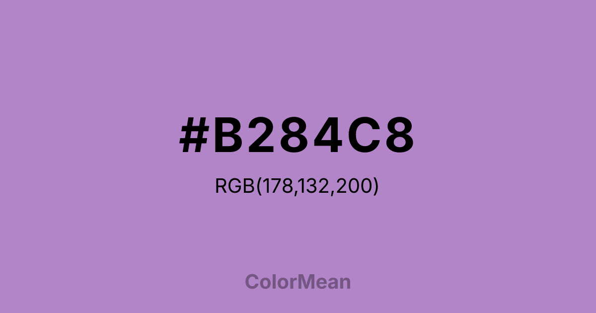 #B284C8 color swatch