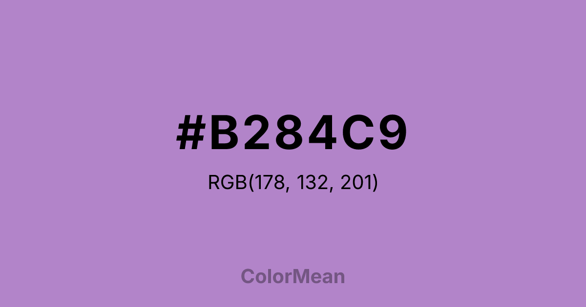 #B284C9 color swatch