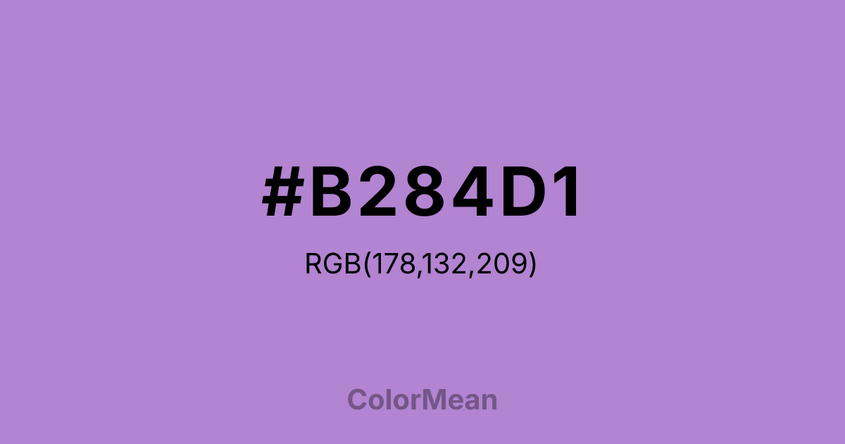 #B284D1 color swatch