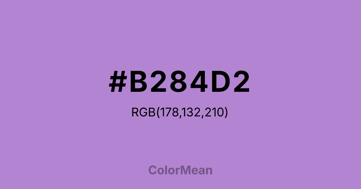 #B284D2 color swatch