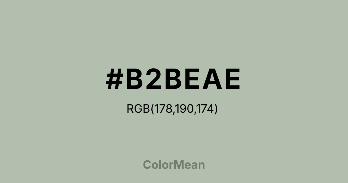 #B2BEAE color swatch