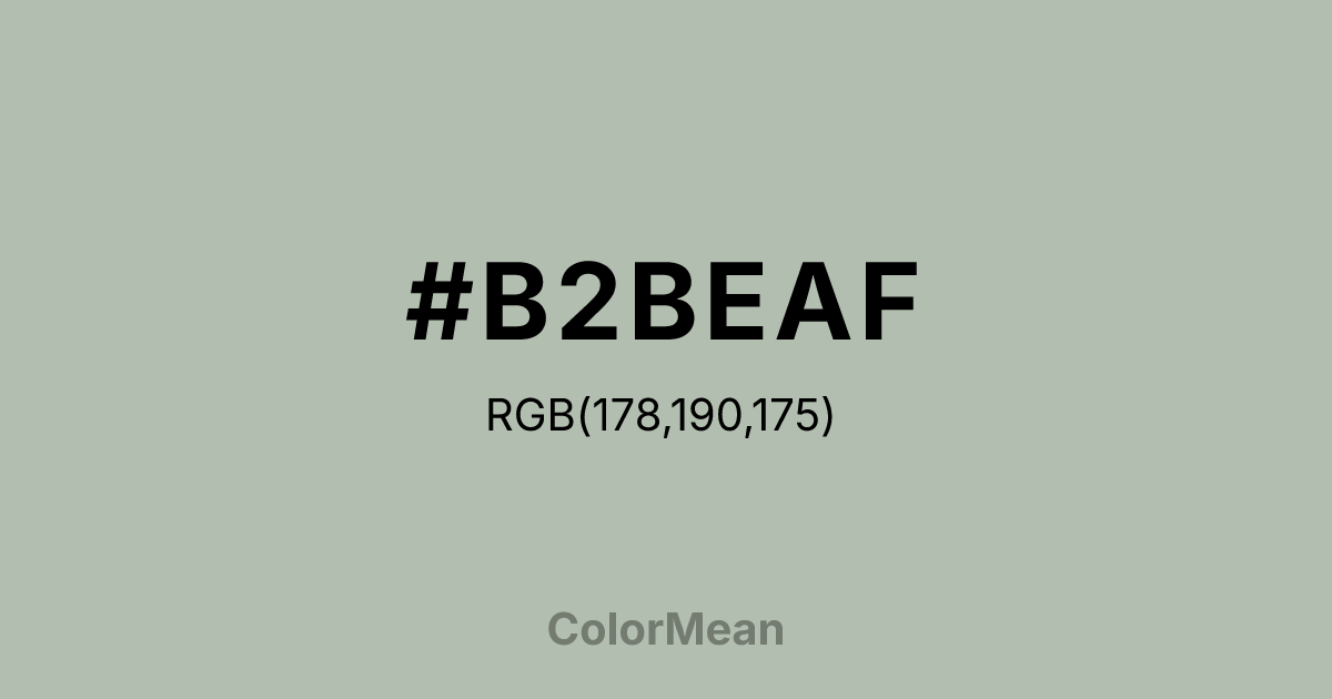 #B2BEAF color swatch