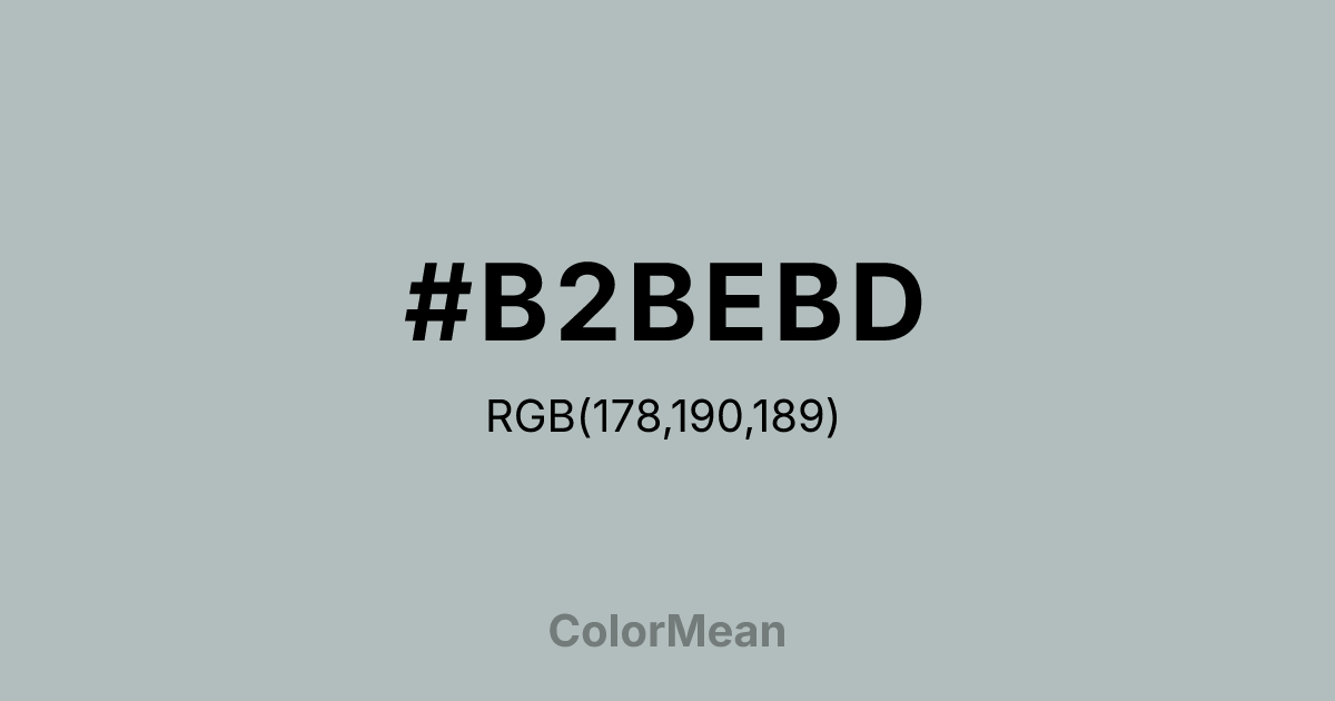 #B2BEBD color swatch