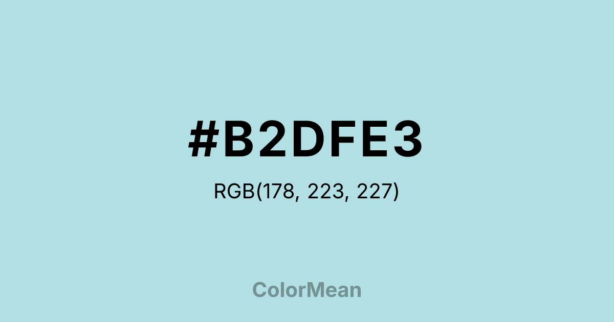 #B2DFE3 color swatch