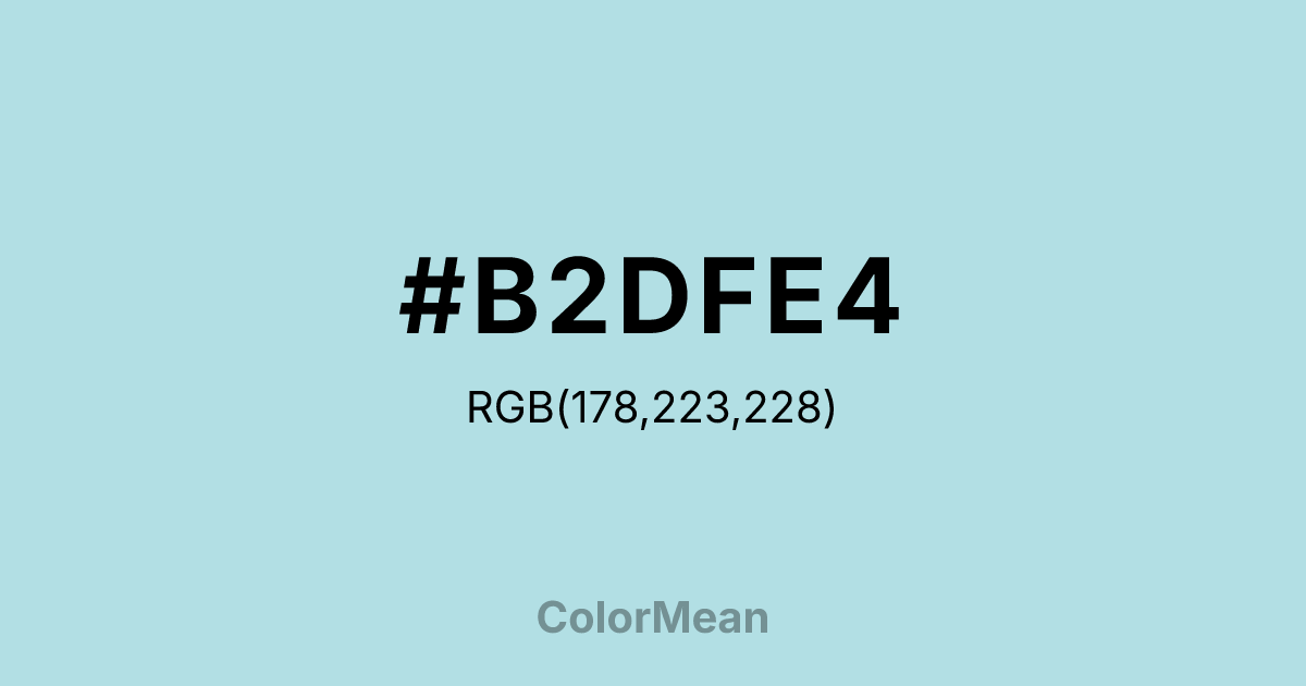 #B2DFE4 color swatch