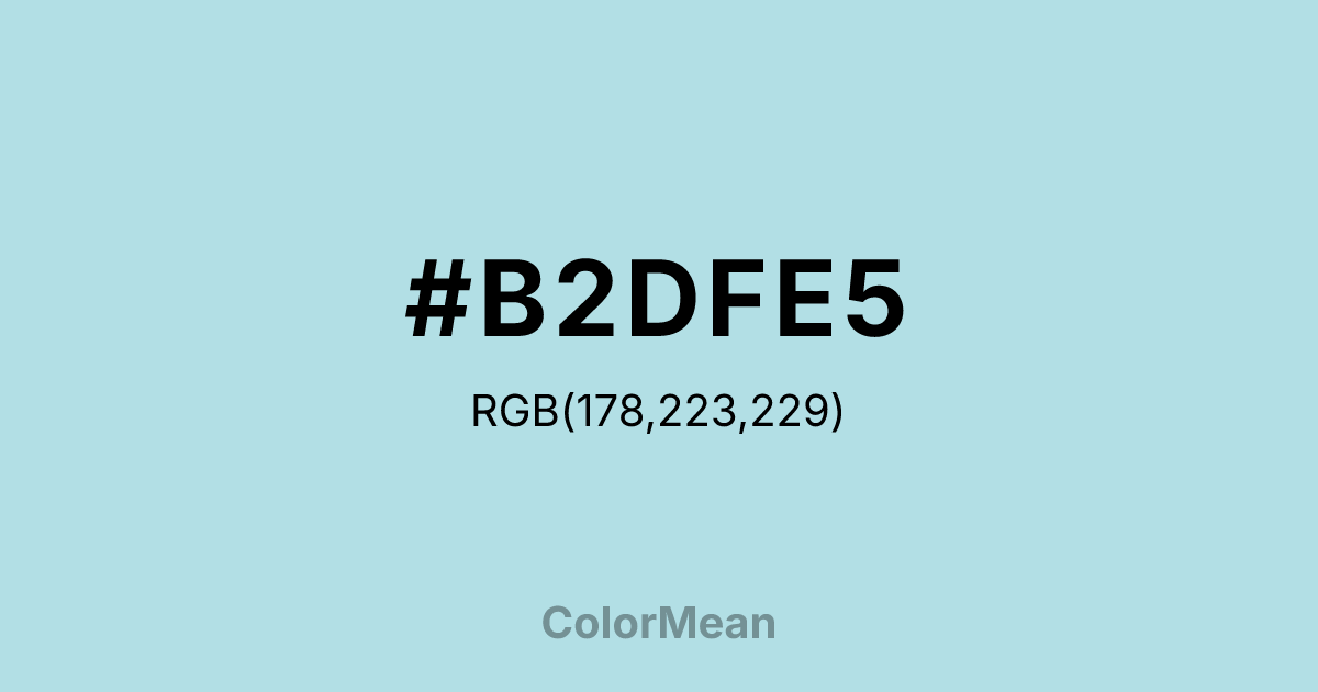 #B2DFE5 color swatch
