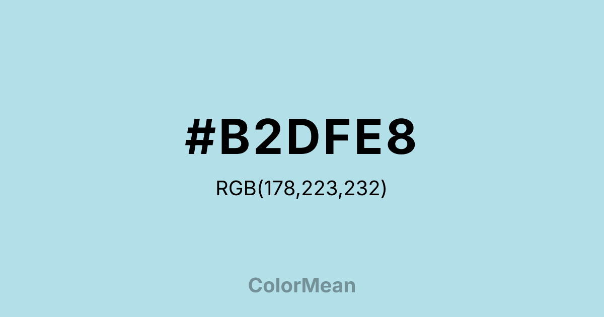 #B2DFE8 color swatch