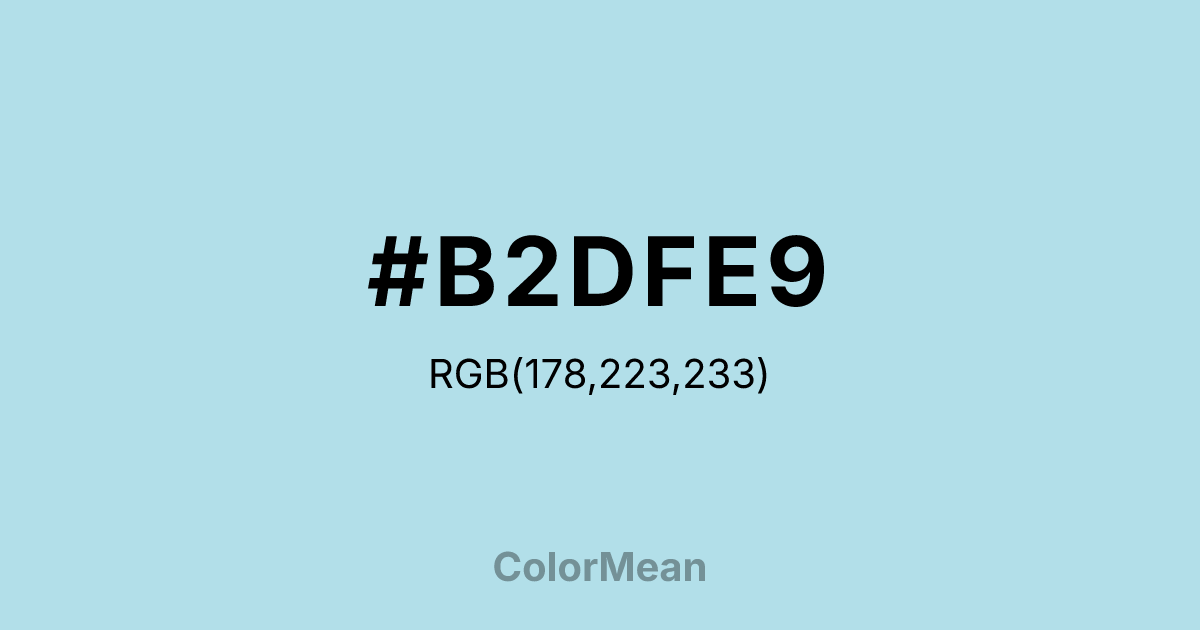 #B2DFE9 color swatch