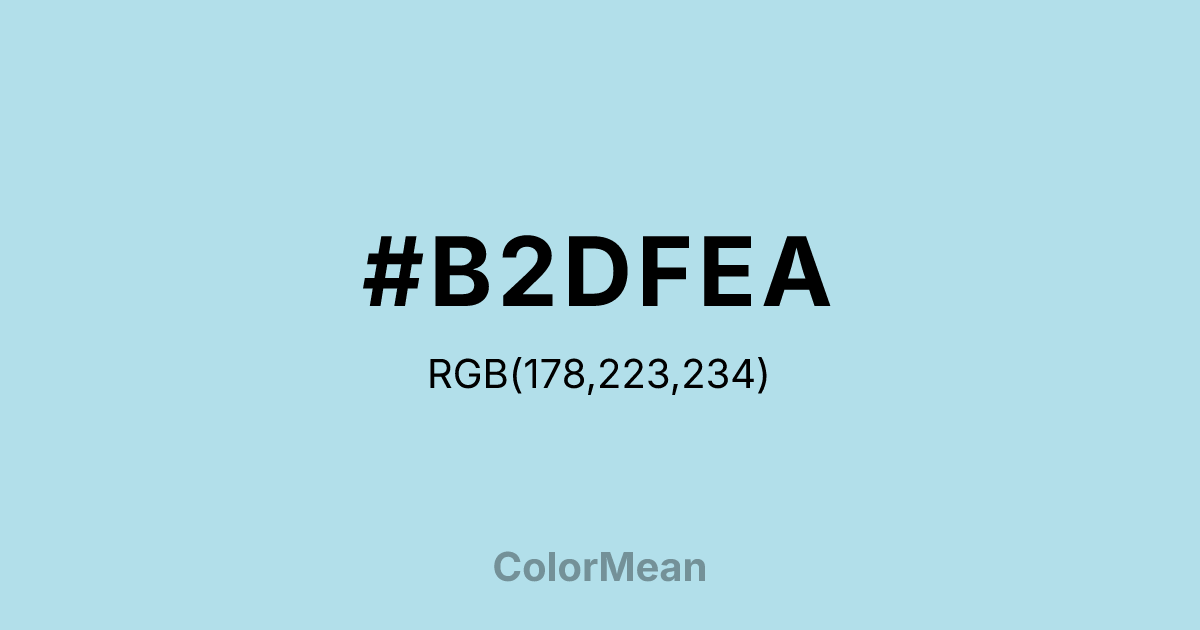 #B2DFEA color swatch