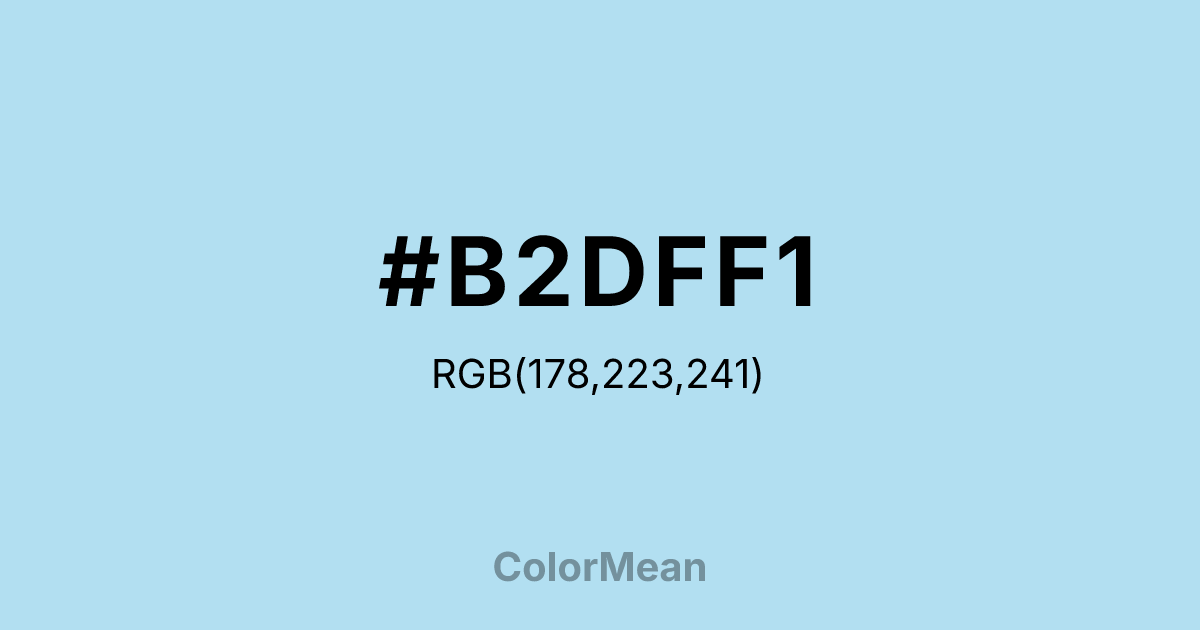 #B2DFF1 color swatch