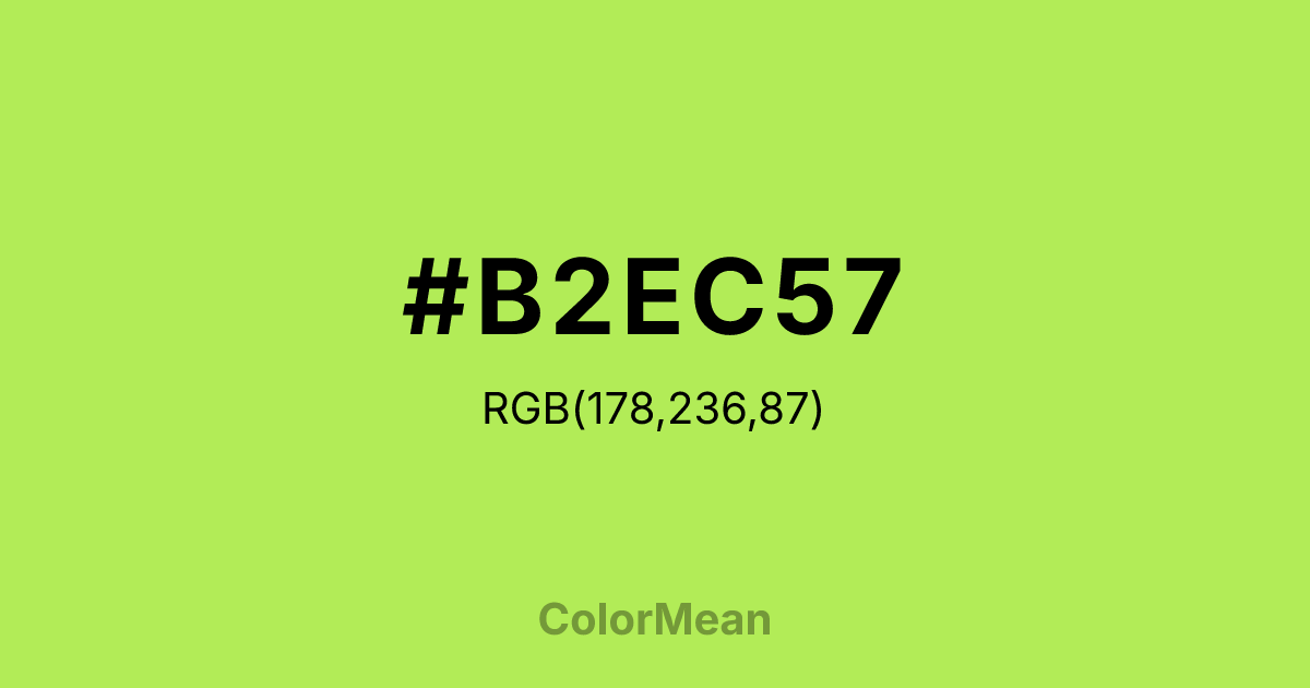 #B2EC57 color swatch