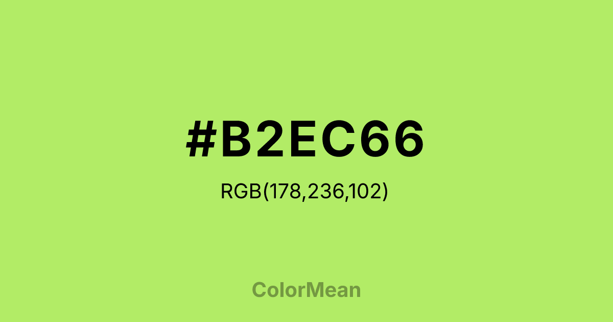 #B2EC66 color swatch