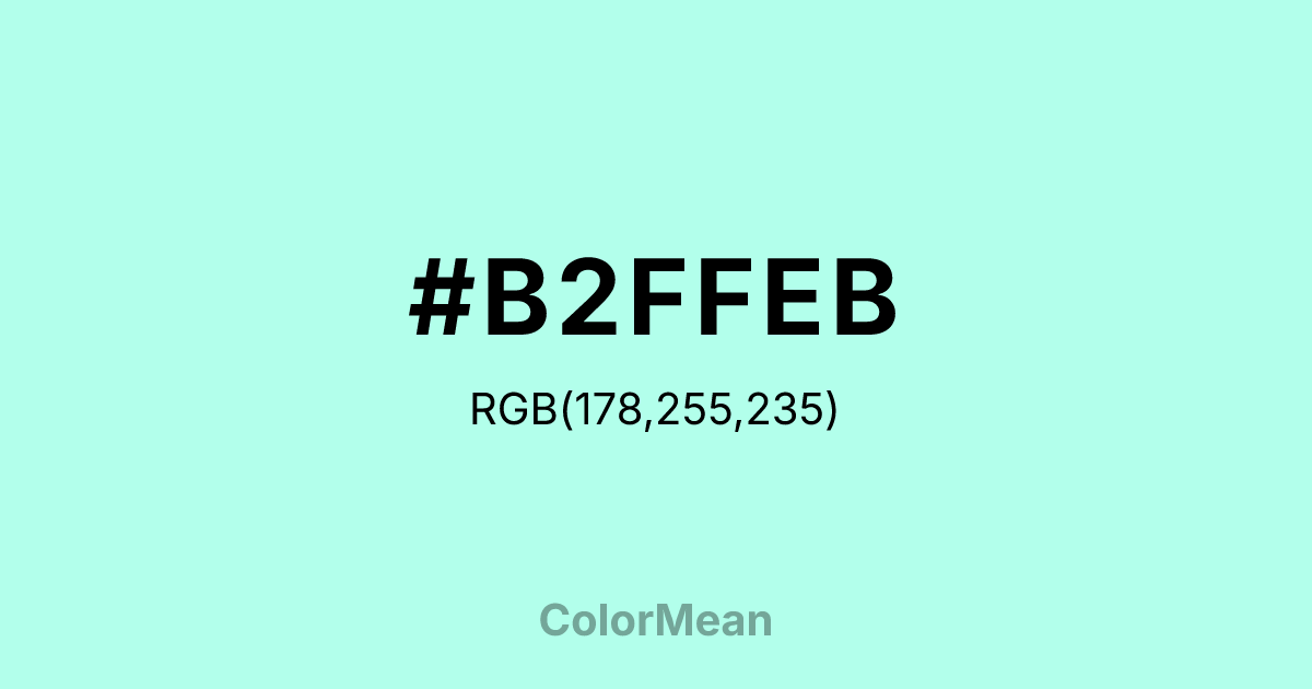 #B2FFEB color swatch