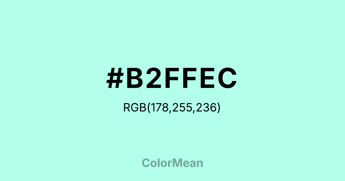 #B2FFEC color swatch